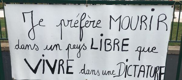 Anti-masques: rassemblement de militants sur la place de la Nation à Paris, 29 août 2020 - Sputnik Afrique