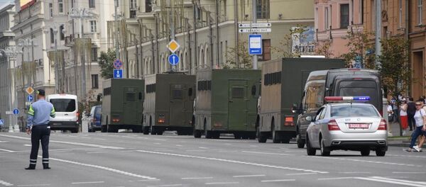 L'avenue de l'Indépendance de Minsk pendant une manifestation, 30 août 2020 - Sputnik Afrique