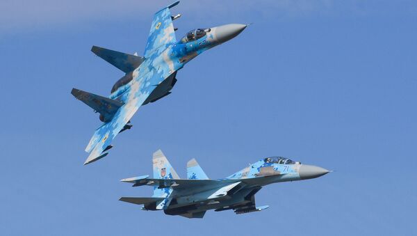 Des Su-27 de l'Armée de l'air ukrainienne (archive photo) - Sputnik Afrique