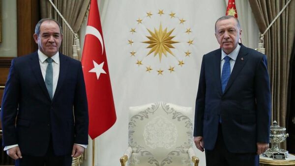 Recep Tayyip Erdogan et Sabri Boukadoum lors de la visite officielle de ce dernier en Turquie - Sputnik Afrique