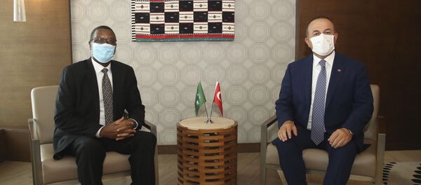 Mevlut Cavusoglu avec Pierre Buyoya - Sputnik Afrique