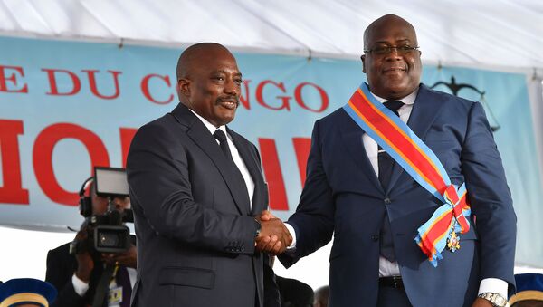 Le président sortant de la RDC Joseph Kabila (à gauche) et le nouveau président Félix Tshisekedi  - Sputnik Afrique