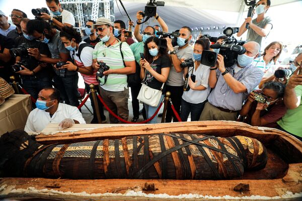 En Égypte, 59 sarcophages avec des momies ont été mis au jour

 - Sputnik Afrique