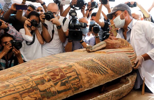 En Égypte, 59 sarcophages avec des momies ont été mis au jour

 - Sputnik Afrique