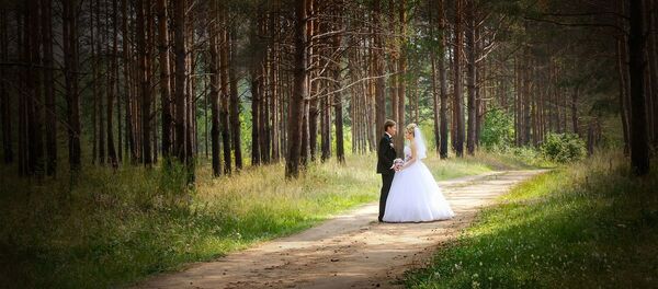 Mariage. Couple. Bois. Imafe d'illustration - Sputnik Afrique