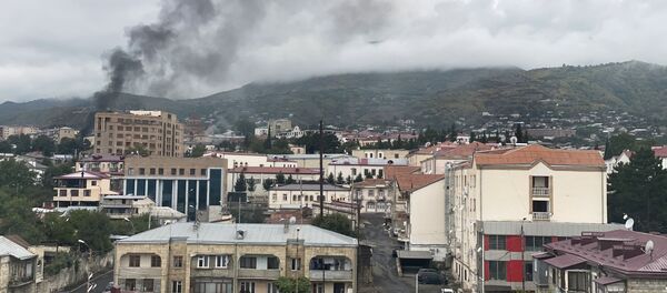 Stepanakert, capitale de la république autoproclamée du Haut-Karabakh, après une frappe d'artillerie - Sputnik Afrique