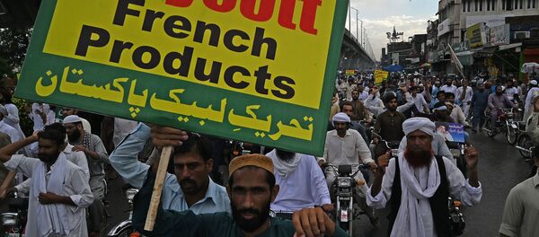 Protestation au Pakistan contre la publication de carricatures par Charlie Hebdo. Image d'illustration  - Sputnik Afrique