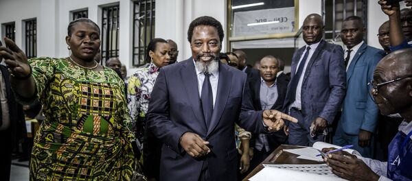 Joseph Kabila arrivant au bureau de vote - Sputnik Afrique