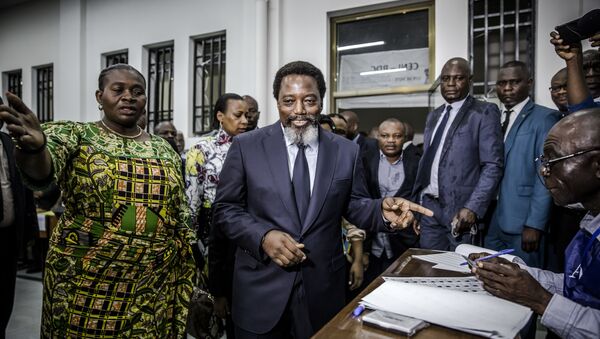 Joseph Kabila arrivant au bureau de vote - Sputnik Afrique