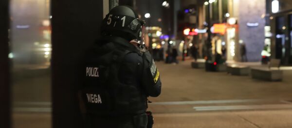 La police devant une synagogue de Vienne, le 2 novembre - Sputnik Afrique