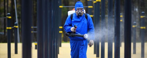 Désinfection d'un parc - Sputnik Afrique