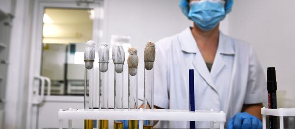 Une employée du centre scientifique russe Vektor Une employée du centre scientifique russe Vektor - Sputnik Afrique