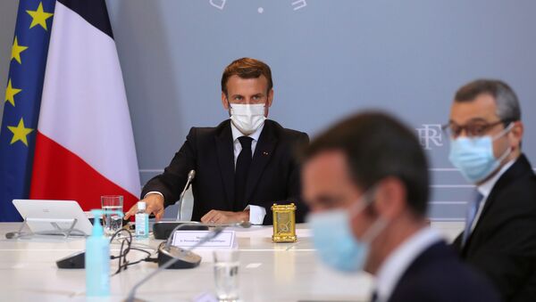 Emmanuel Macron Conseil de défense - Sputnik Afrique