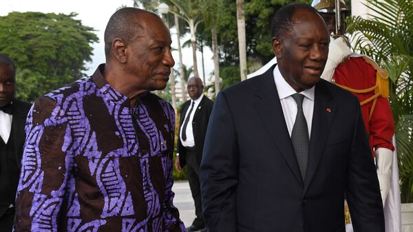Les Présidents guinéen Alpha Condé et ivoirien Alassane Ouattara - Sputnik Afrique