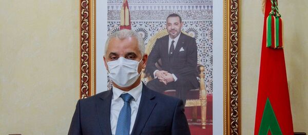 Le ministre de la Santé marocain Khalid Ait Taleb, dans son bureau à Rabat, le 20 novembre 2020. Le ministre de la Santé marocain Khalid Ait Taleb, dans son bureau à Rabat, le 20 novembre 2020. - Sputnik Afrique