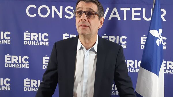 Éric Duhaime, animateur radio et essayiste québecois, candidat du Parti conservateur à l'élection provinciale de Québec en 2022. - Sputnik Afrique