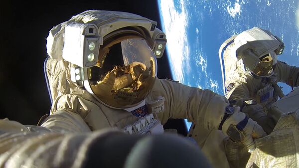 Роскосмос представил первые фотографии рекордного выхода в открытый космос космонавтов А. Мисуркина и А. Шкаплерова - Sputnik Afrique