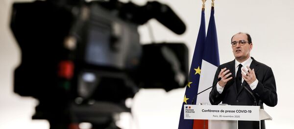 Jean Castex lors d'une conférence de presse, le 26 novembre - Sputnik Afrique