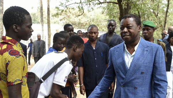 Le président togolais Faure Gnassingbé arrive au bureau de vote - Sputnik Afrique