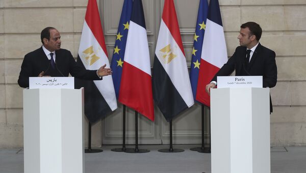 Emmanuel Macron et Abdel Fattah al-Sisi, le 7 décembre 2020 - Sputnik Afrique