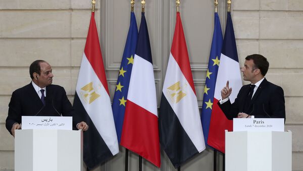 Emmanuel Macron et Abdel Fattah al-Sissi  - Sputnik Afrique