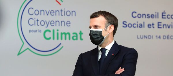 Emmanuel Macron lors d'une rencontre avec la Convention citoyenne pour le climat, le 14 décembre 2020 - Sputnik Afrique