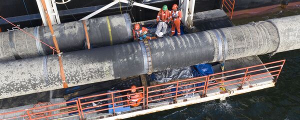 Construction du gazoduc Nord Stream 2 (archive photo) - Sputnik Afrique