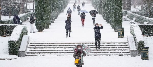 Chutes de neige à Madrid, le 8 janvier 2021 - Sputnik Afrique