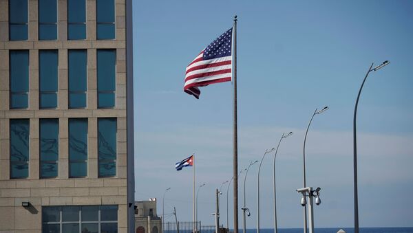 Drapeaux américain et cubain, La Havane - Sputnik Afrique