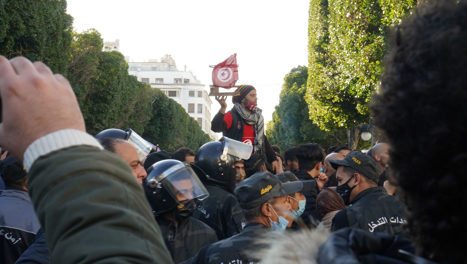 Manifestation à Tunis - Sputnik Afrique, 1920, 03.03.2021