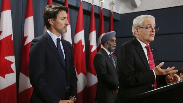 Le Premier ministre canadien Justin Trudeau et son nouveau ministre des Affaires étrangères Marc Garneau. - Sputnik Afrique