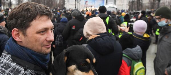 Action de soutien à Navalny à Moscou - Sputnik Afrique