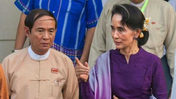 Aung San Suu Kyi et Win Myint - Sputnik Afrique