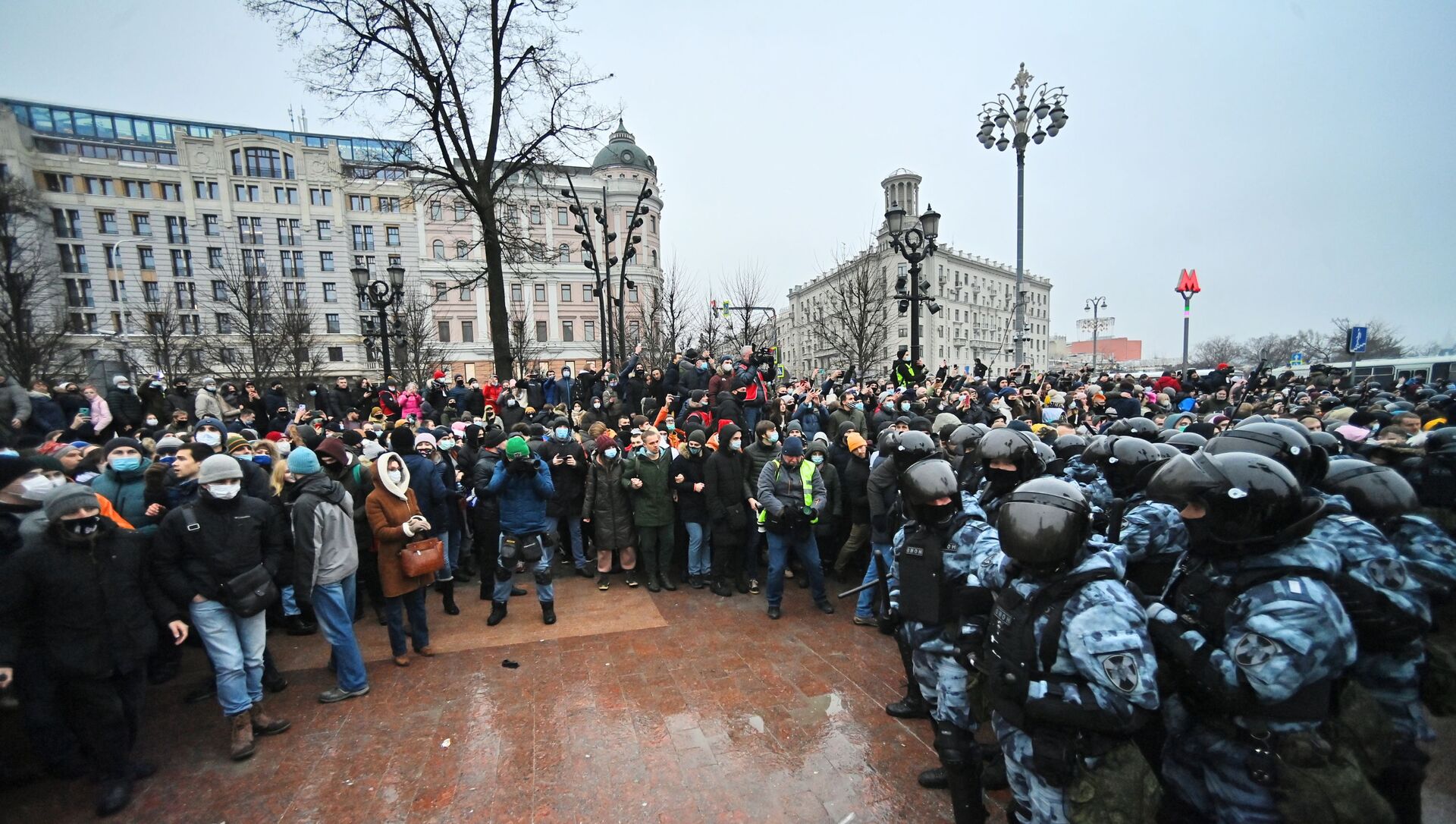 Manifestation non-autorisée en soutien à Navalny le 23 janvier 2021 - Sputnik Afrique, 1920, 05.02.2021