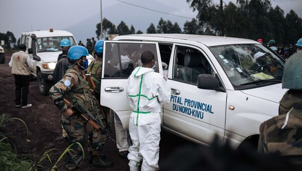 Une ambulance de l'hôpital du Nord-Kivu embarque le corps du chauffeur de l'ambassadeur italien - Sputnik Afrique