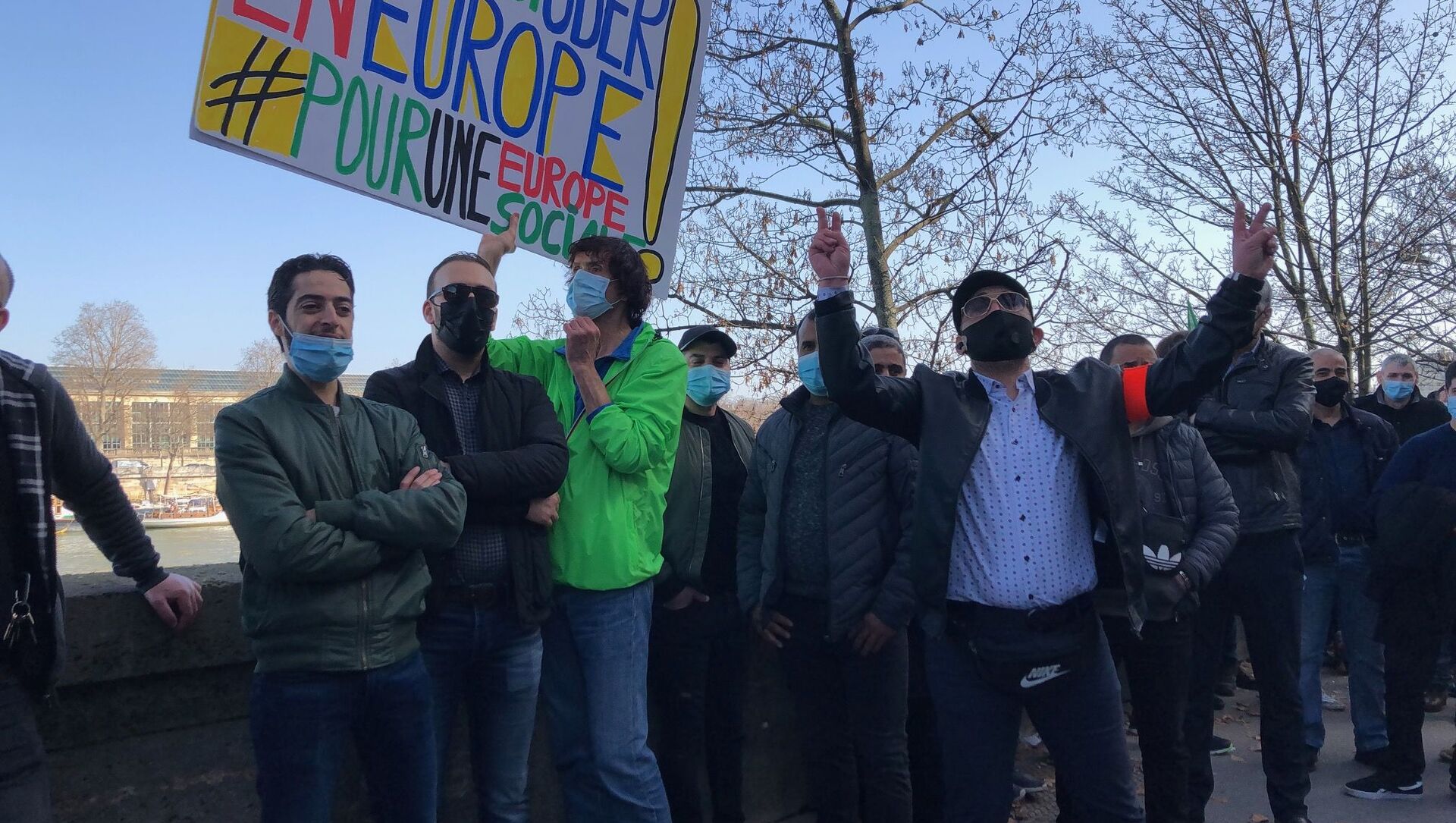 Manifestation des chauffeurs VTC contre la loi Uber, le 24 février 2021 à Paris - Sputnik Afrique, 1920, 24.02.2021