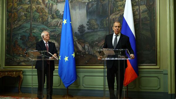 Serguei Lavrov et Josep Borrell à Moscou - Sputnik Afrique