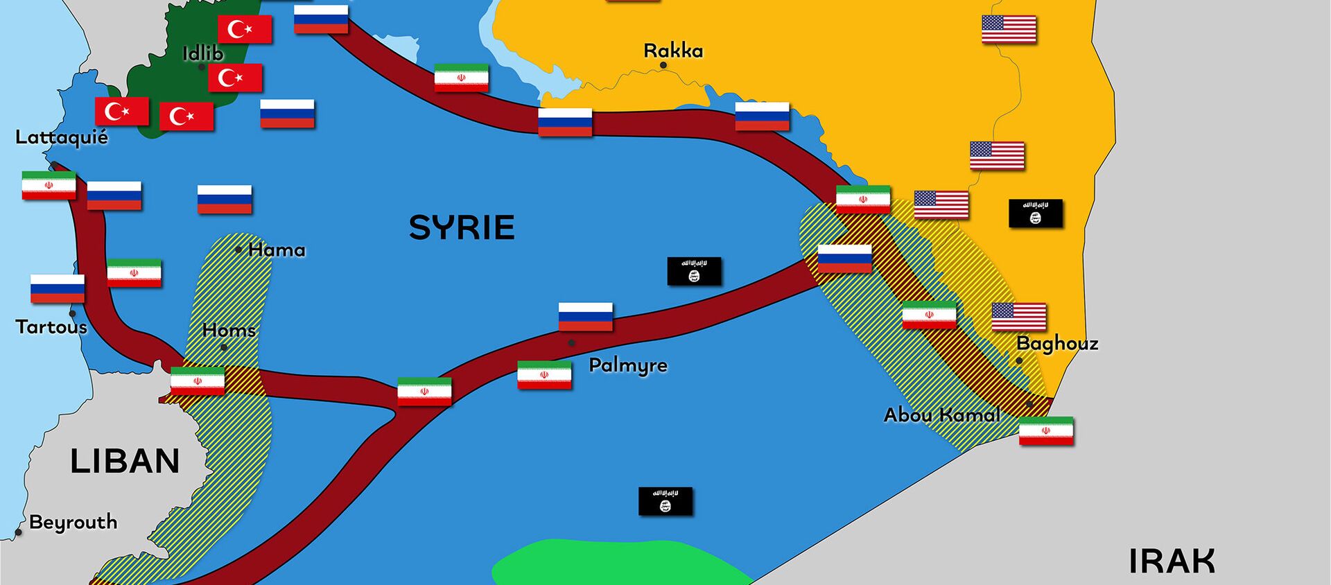 Syrie : un territoire fragmenté par de nombreuses puissances - Sputnik Afrique, 1920, 16.03.2021
