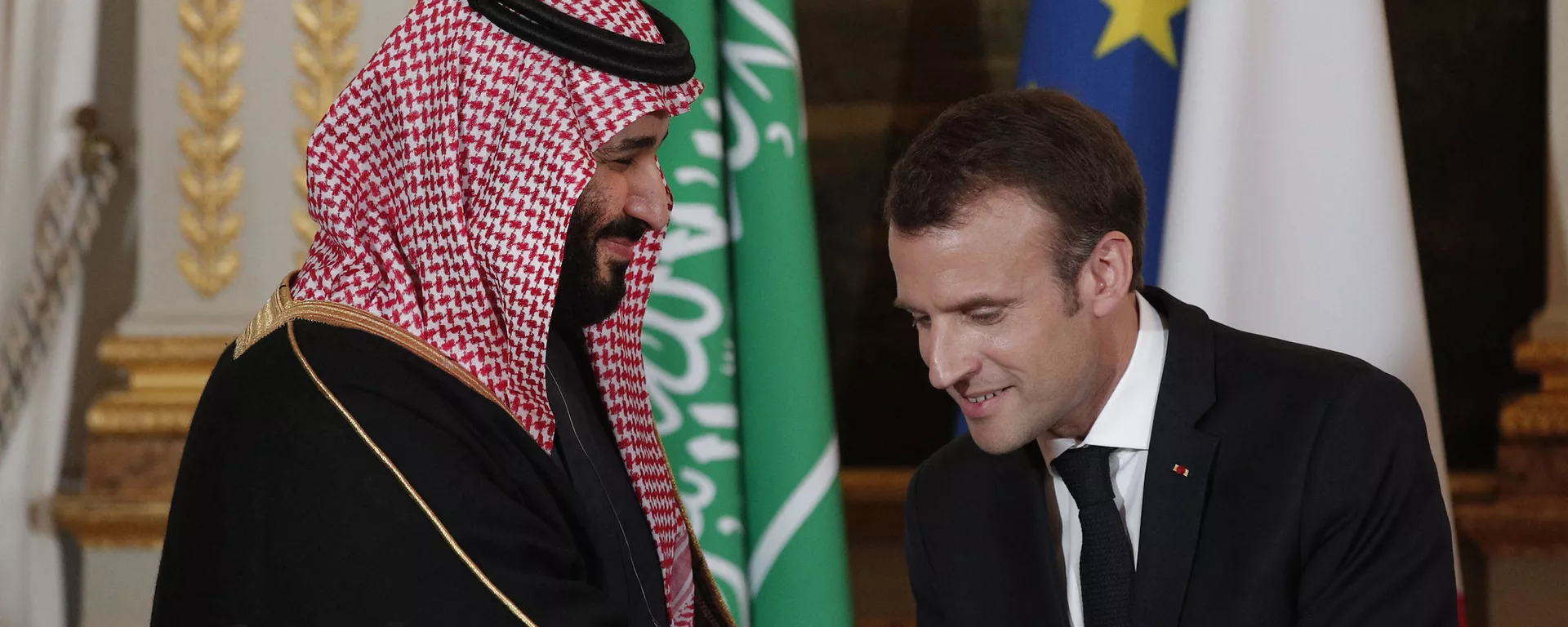 Conférence de presse conjointe d'Emmanuel Macron et Mohamed Ben Salmane - Sputnik Afrique, 1920, 17.03.2021