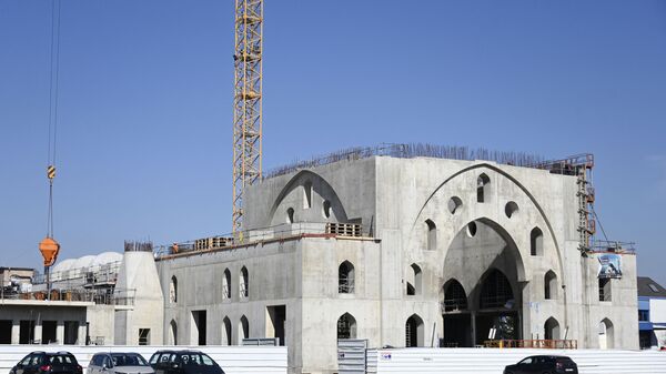 Le chantier de la mosquée Eyyub Sultan à Strasbourg dans le quartier de la Meinau, mars 2021 - Sputnik Afrique