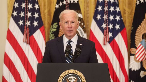 Joe Biden lors de sa première conférence de presse à la Maison-blanche - Sputnik Afrique