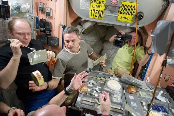 Pizza, glace, salade: que mange-t-on à bord de l'ISS? - Sputnik Afrique