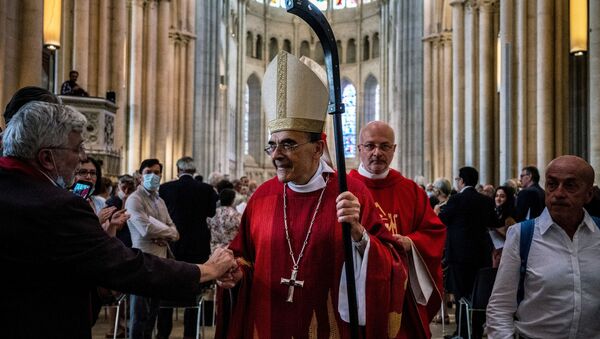 Le cardinal Philippe Barbarin lors de sa dernière messe, le 28 juin 2020 à Lyon - Sputnik Afrique