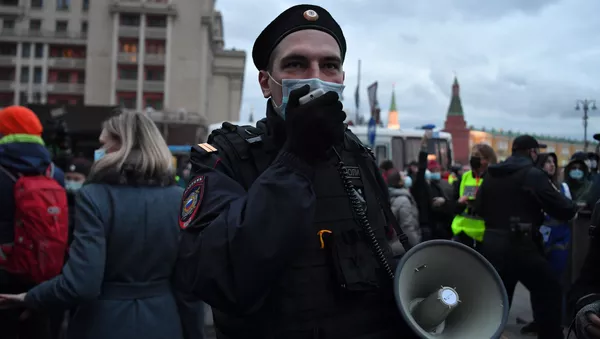 Action non autorisée en soutien à Alexeï Navalny à Moscou  - Sputnik Afrique