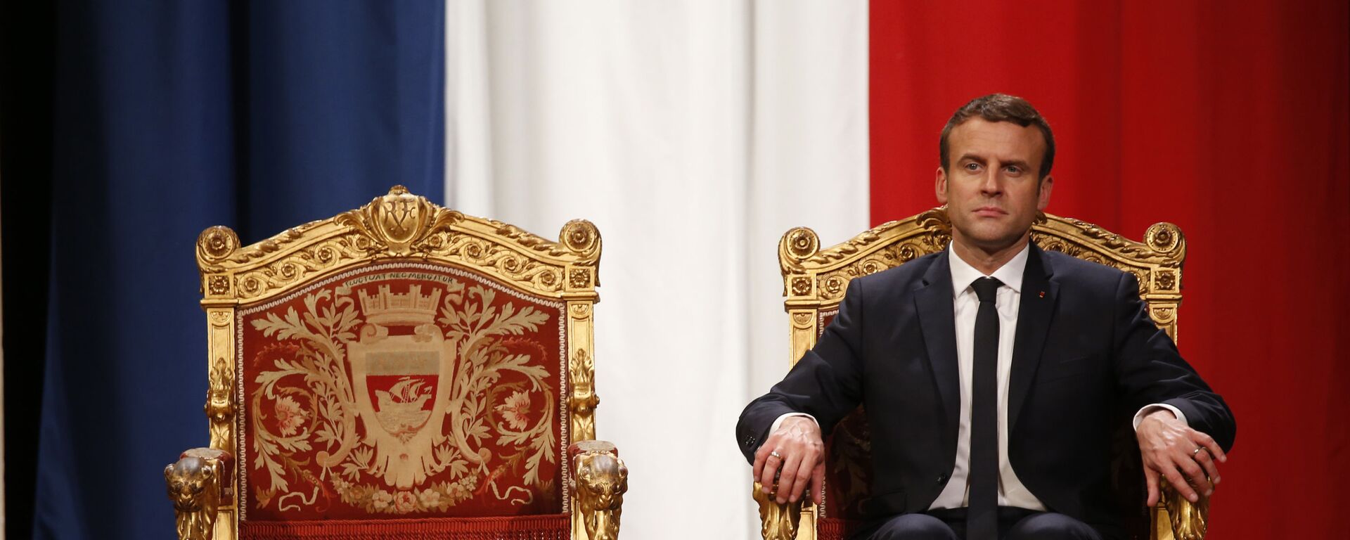 Le Président de la République française Emmanuel Macron à l'Hôtel de Ville de Paris, mai 2017 - Sputnik Afrique, 1920, 22.04.2021