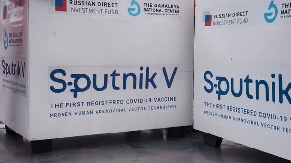Un lot du vaccin russe Spoutnik V exporté à l'étranger (archive photo) - Sputnik Afrique