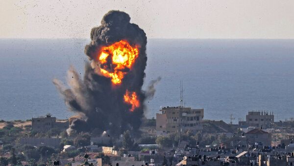 Bombardement israélien dans la bande de Gaza, le 13 mai 2021 - Sputnik Afrique
