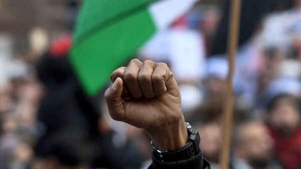une manifestation en soutien aux Palestiniens  - Sputnik Afrique
