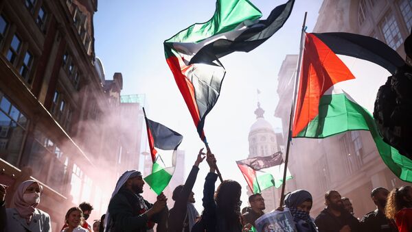 Une manifestation pro-Palestine à Londres, le 15 mai 2021 - Sputnik Afrique