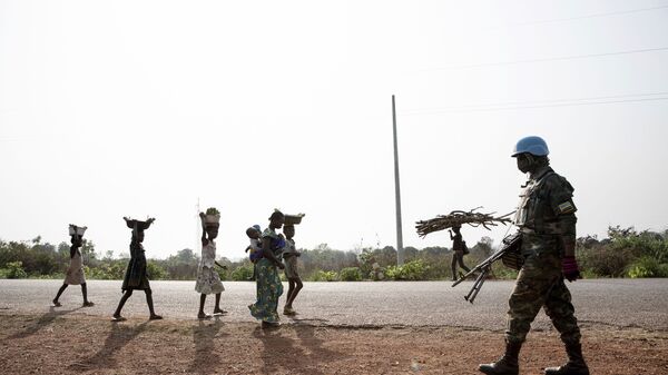 Les forces de la MINUSCA en patrouille à proximité de Bangui, 2021 - Sputnik Afrique